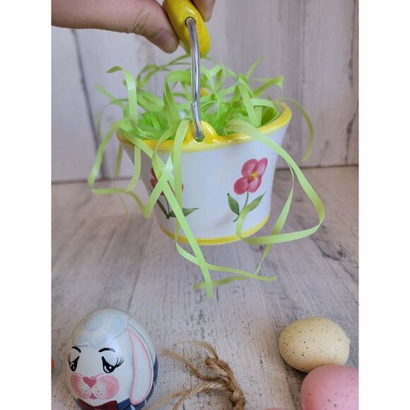 Unique‎ Easter variety basket Bunny eggs home decor set figure - Picture 7 of 11